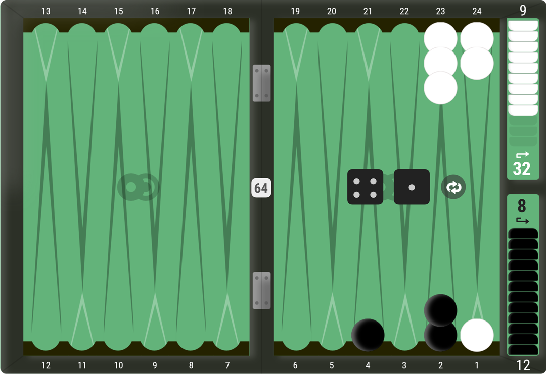 play low number first when bearing off