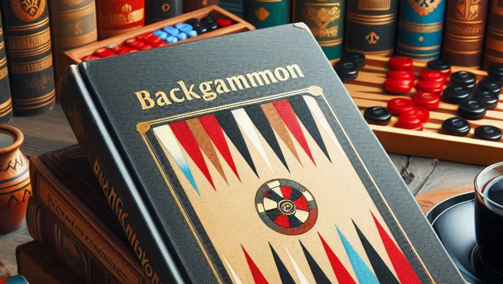 A selection of backgammon strategy books.