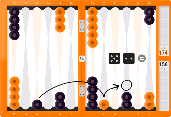 Hit and run rule in backgammon